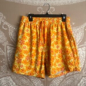Blackbough Men’s Swim Shorts in Orange/Yellow Floral